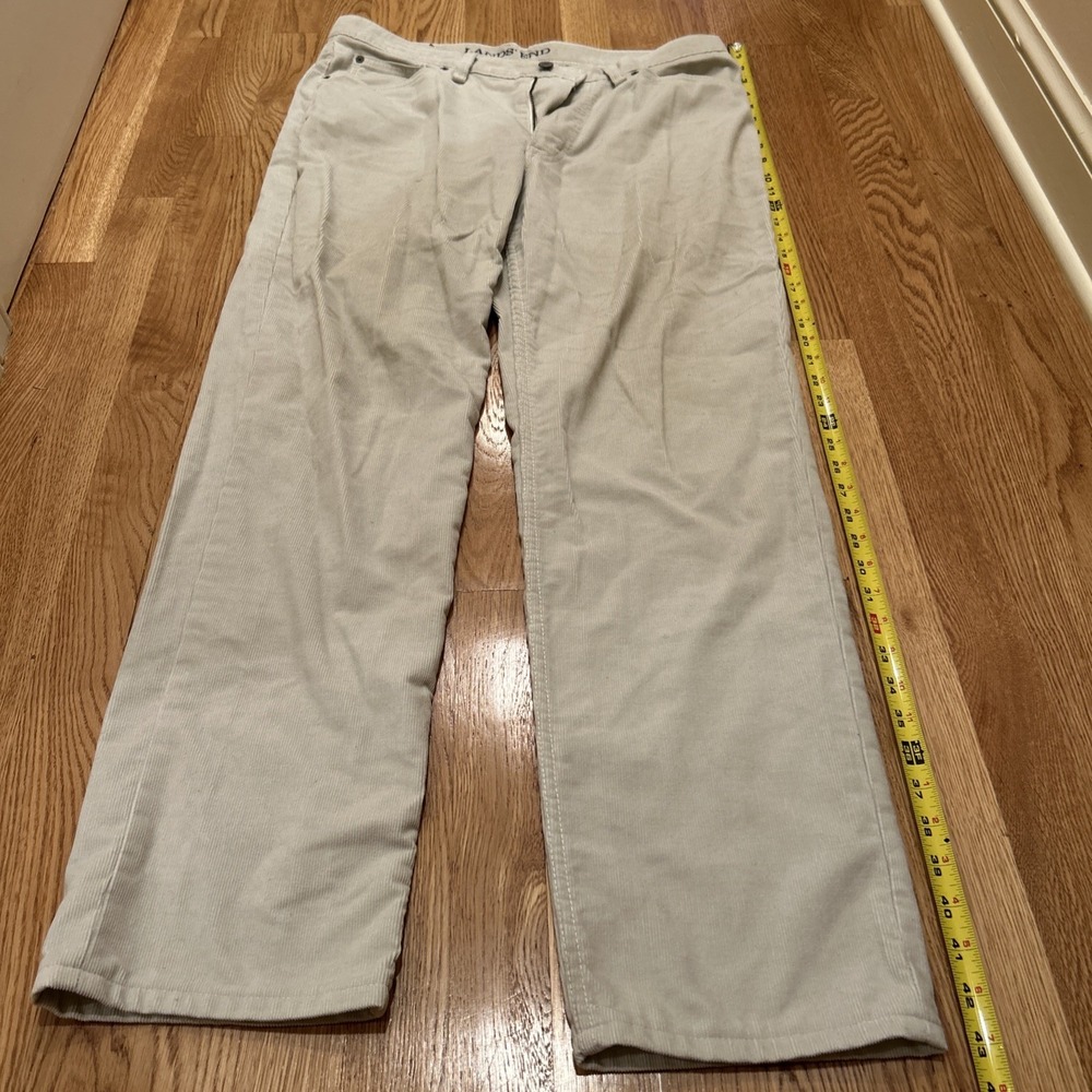 Traditional Fit Corduroy Pants Sz 35 Nice Cream Lands' End